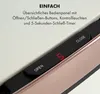 A close-up of a control panel on a rose gold appliance, showing buttons and a digital display. Produktbild-Vorschau