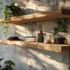 Półka z litego dębu z naturalną krawędzią / krawędzią Podgląd zdjęcia produktu 1