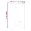 vidaXL Table de bar blanc 51x50x103,5 cm Bois composite Voir les images du produit 7