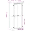vidaXL Armoire Corona 76x50x170 cm pin massif Voir les images du produit 8