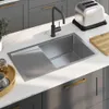 vidaXL Handgemachte Einbauspüle Edelstahl Produktbild-Vorschau 2
