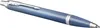 A blue ballpoint pen with silver accents is shown against a white background. Produktbild-Vorschau
