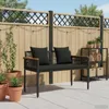 vidaXL Bank Outdoor mit Kissen Schwarz 117 x 54 x 74,5 cm Produktbild-Vorschau 3