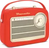 A red retro-style radio with a cream speaker grill and gold accents. Produktbild-Vorschau