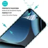 A close-up illustration showing a screen protector being applied to a smartphone, with arrows indicating the fit. Produktbild-Vorschau