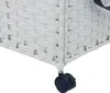vidaXL Cesto per biancheria con rotelle Bianco 60x35x60,5 Anteprima dell’immagine prodotto 10