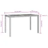vidaXL Tavolo da giardino nero e marrone 123x60x74 cm in Anteprima dell’immagine prodotto 4