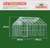 Hliníkový polykarbonátový skleník 11,73 m³ | 380 x 190 x Náhled obrázku produktu 10