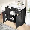 okwish Waschtischunterschrank Keramikwaschbecken Modernes Produktbild-Vorschau 1
