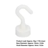 10er-Set magnetische Haken, weiß, robust, aus ABS, kompakt, Produktbild-Vorschau 6