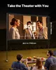 People are watching a movie on a large projector screen outdoors at night. Voir les images du produit