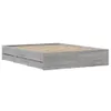 The Living Store Bettgestell mit Schubladen Grau Sonoma Produktbild-Vorschau 8