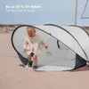 DERYAN s Pop-Up-Strandzelt XXL - Anti-UV 50+ - Silber Produktbild-Vorschau 4