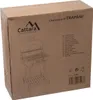 A cardboard box with a drawing of a charcoal grill and text. Podgląd zdjęcia produktu