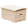 Caisse En Bois Avec Couvercle - Rangement Jardin 80 x 50 x Voir les images du produit 3