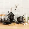 Tassen Set Porzellan, LOVECASA 6-teilige Kaffeetassen mit Produktbild-Vorschau 10