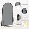 Ganzkörperspiegel 180x86 cm Schwarz Gewölbter Standspiegel Produktbild-Vorschau 7