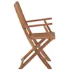 vidaXL Klappbare Gartenstühle 6 Stk. mit Kissen Massivholz Produktbild-Vorschau 15