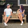 Panca da giardino con tavolo COSTWAY, panca in legno per Anteprima dell’immagine prodotto 8