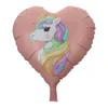 Folienballon Herz mit Einhorn Motiv 25cm 4er Set Rosa / Produktbild-Vorschau 4