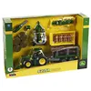 Tracteur John Deere avec benne 3 remorques et charrue Voir les images du produit 2