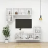 vidaXL Mobile TV da parete bianco 37x37x72 cm in materiale Anteprima dell’immagine prodotto 9