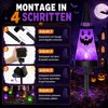6 Stück Halloween Solarleuchten Geist, LED Garten Produktbild-Vorschau 2
