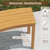 4-teiliges gebogenes Gartenbank-Set aus Akazienholz Produktbild-Vorschau 3