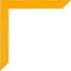 A corner of a yellow picture frame against a white background. Produktbild-Vorschau