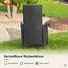 Polyrattan Gartenstuhl verstellbar Relaxsessel Schwarz Produktbild-Vorschau 20