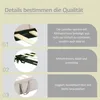 Collage showing details of a beige upholstered bed frame, highlighting its features. Náhled obrázku produktu