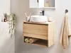 BELIANI Badezimmer Wand-Waschtischschrank Hellbraun Produktbild-Vorschau 2
