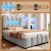 A bed with LED lighting in a room setting. Náhled obrázku produktu