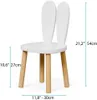 Tavolo in legno per bambini con 2 sedie "BUNNY", set ideale Anteprima dell’immagine prodotto 3