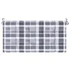 A rectangular cushion with a grey and white plaid pattern, shown flat against a white background. Produktbild-Vorschau