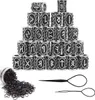 Haaraccessoiren Set aus 24 Stücken mit Runen-Design, Produktbild-Vorschau 3