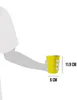 Gobelet en carton recyclable jaune 20 pièces 530 ml - Voir les images du produit 3