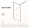 Mai & Mai 100x200cm Walk-In Dusche Duschwand für Dusche Produktbild-Vorschau 9
