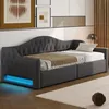 Schlafsofa mit Bettfunktion, LED-Beleuchtung, Lattenrost, Produktbild-Vorschau 2