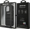 A black phone case is displayed in its packaging, with the packaging box open to reveal the product. The box has branding and feature icons. Anteprima dell’immagine prodotto