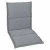 A light gray chair cushion with a textured fabric surface, divided into three sections by stitching. The cushion is shown from a slightly elevated, diagonal angle against a white background. Produktbild-Vorschau