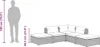 5-tlg. Garten-Lounge-Set mit Kissen Poly Rattan Schwarz Produktbild-Vorschau 11