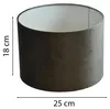 Lampenschirm  Ø 25 x 18 cm dunkelgrau Velour Zylinderförmig Produktbild-Vorschau 2