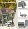 COSTWAY Hoher Adirondack Stuhl mit Fußstütze, Armlehne, Produktbild-Vorschau 5