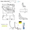 ECOLAM Badewanne WELA 150x100 cm rechts Thermobadewanne + Produktbild-Vorschau 2