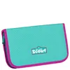 A teal pencil case with pink trim and a Scout logo. Podgląd zdjęcia produktu