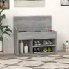 vidaXL Lavica na topánky Grey Sonoma 80x30x45 cm Drevo Náhľad obrázku produktu 2