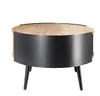 CALICOSY - Table basse ovale avec flancs en métal noir L120 Voir les images du produit 8