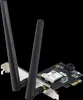 A close-up shot of a wireless network adapter with two antennas against a black background. Náhľad obrázku produktu
