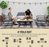 Outsunny Gartenmöbel Set 4 Personen wetterfest Produktbild-Vorschau 4